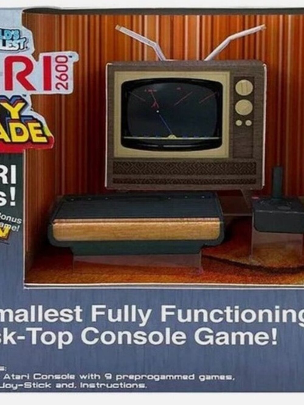 Tiny Arcade Atari 2600 3.5 Inch Playable Mini Retro Game (10 Games)